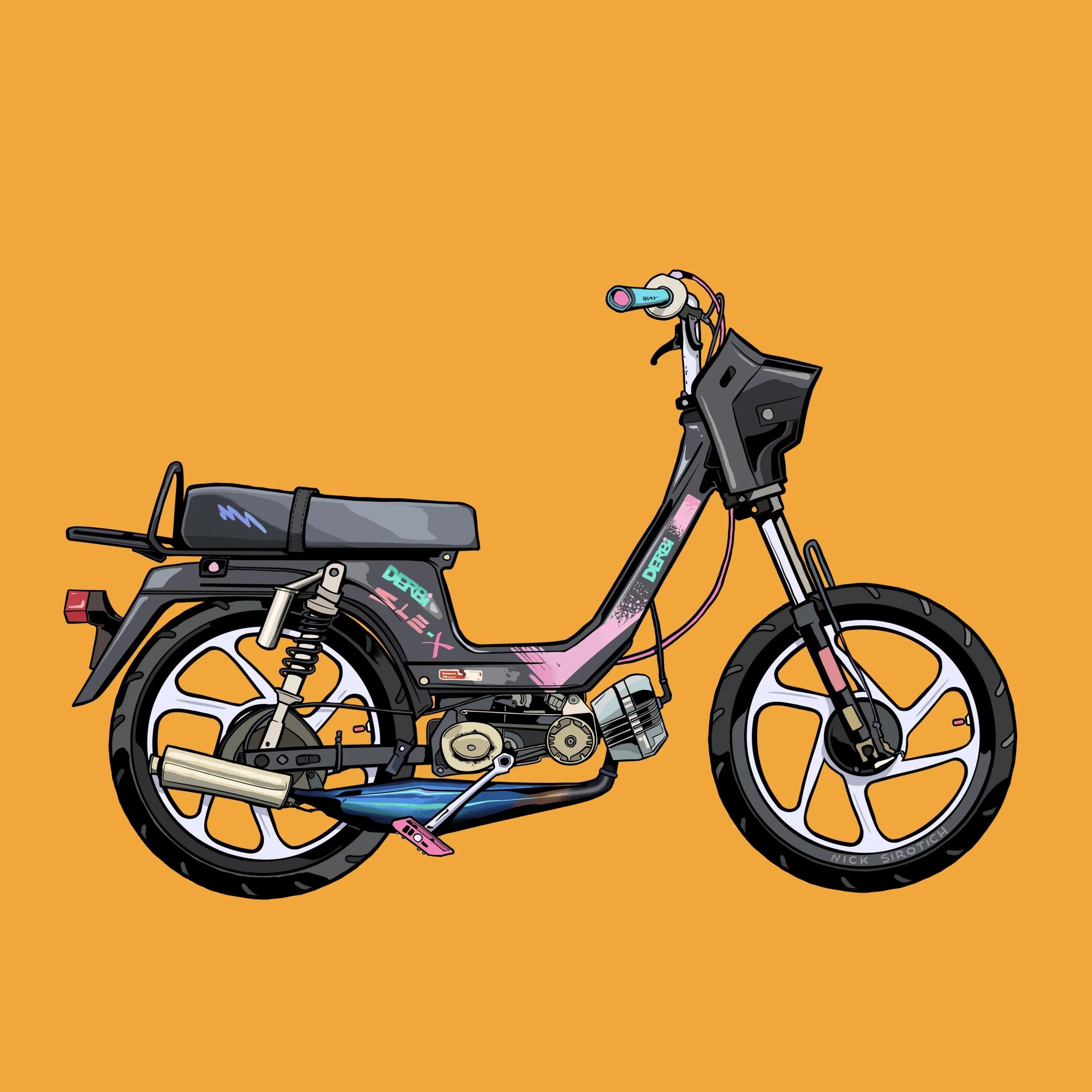 Custom Moped Portrait (MOPED ONLY)