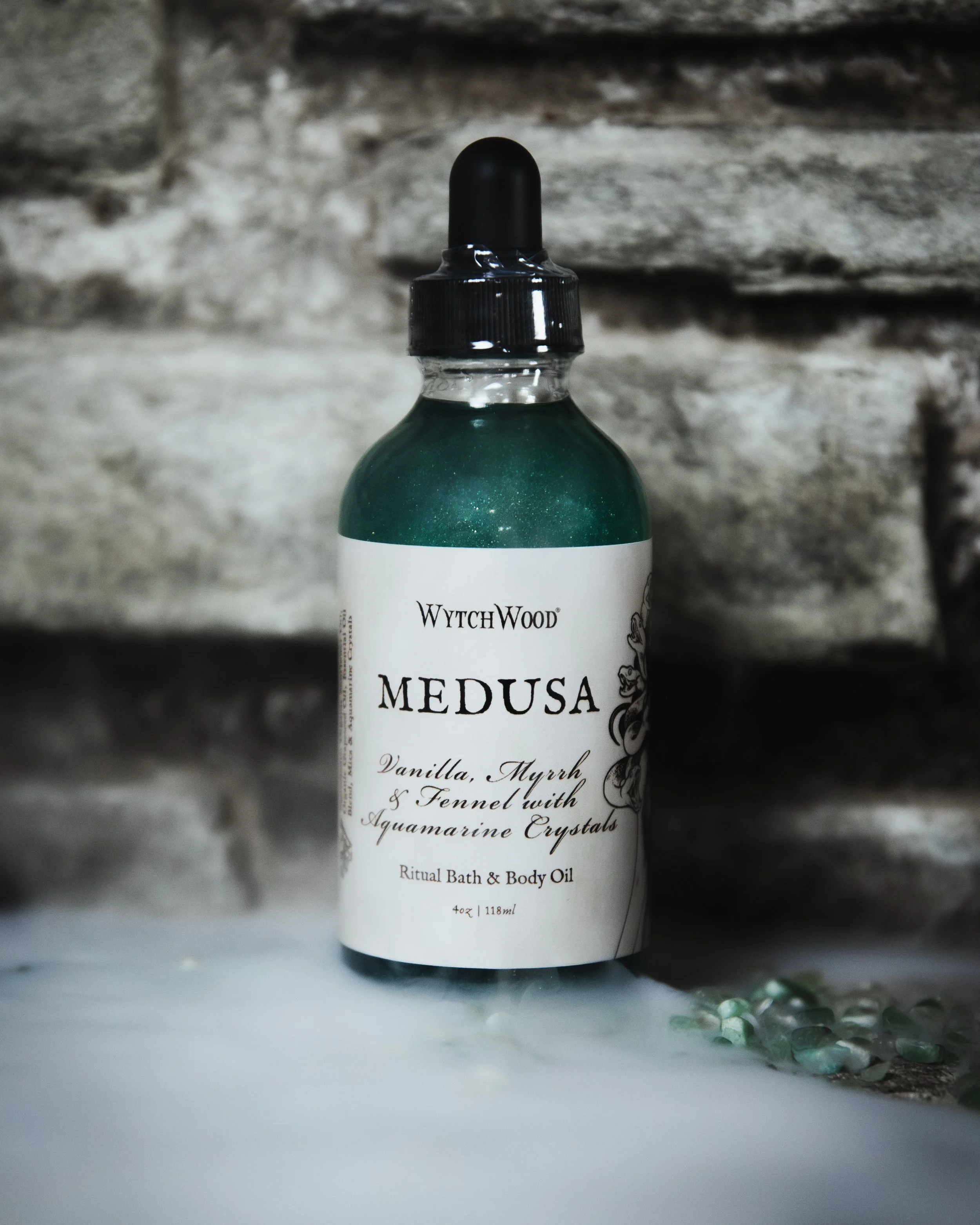 Body Oil: Medusa Vanilla, Myrrh & Fennel. Large 4oz Bottle