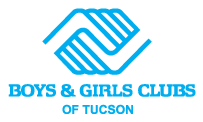 Logo of Boys & Girls Clubs of Tucson featuring two interlocked hands above the organization's name.