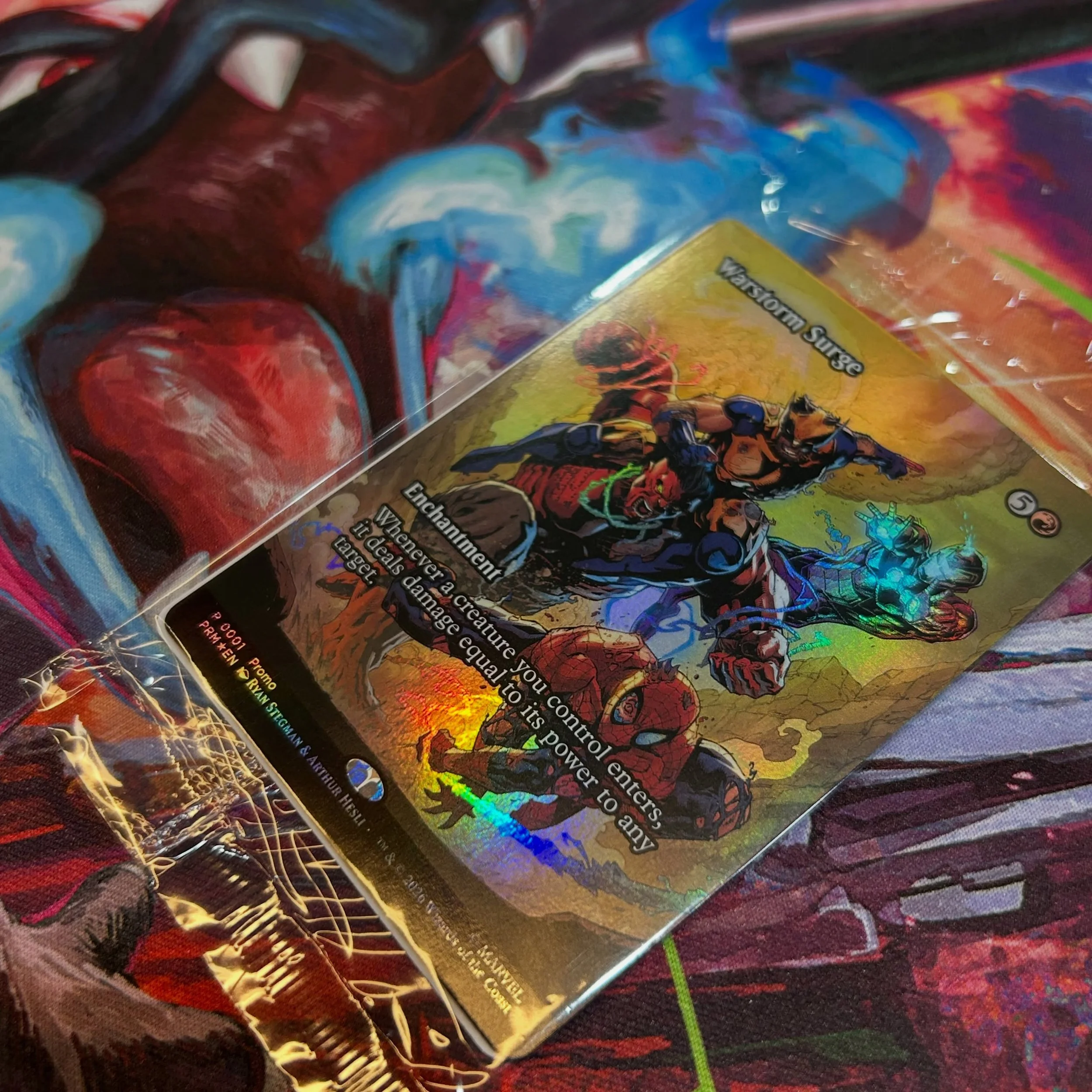 @wizards_magic sneak peek of the Warstorm Surge card inside issue #1