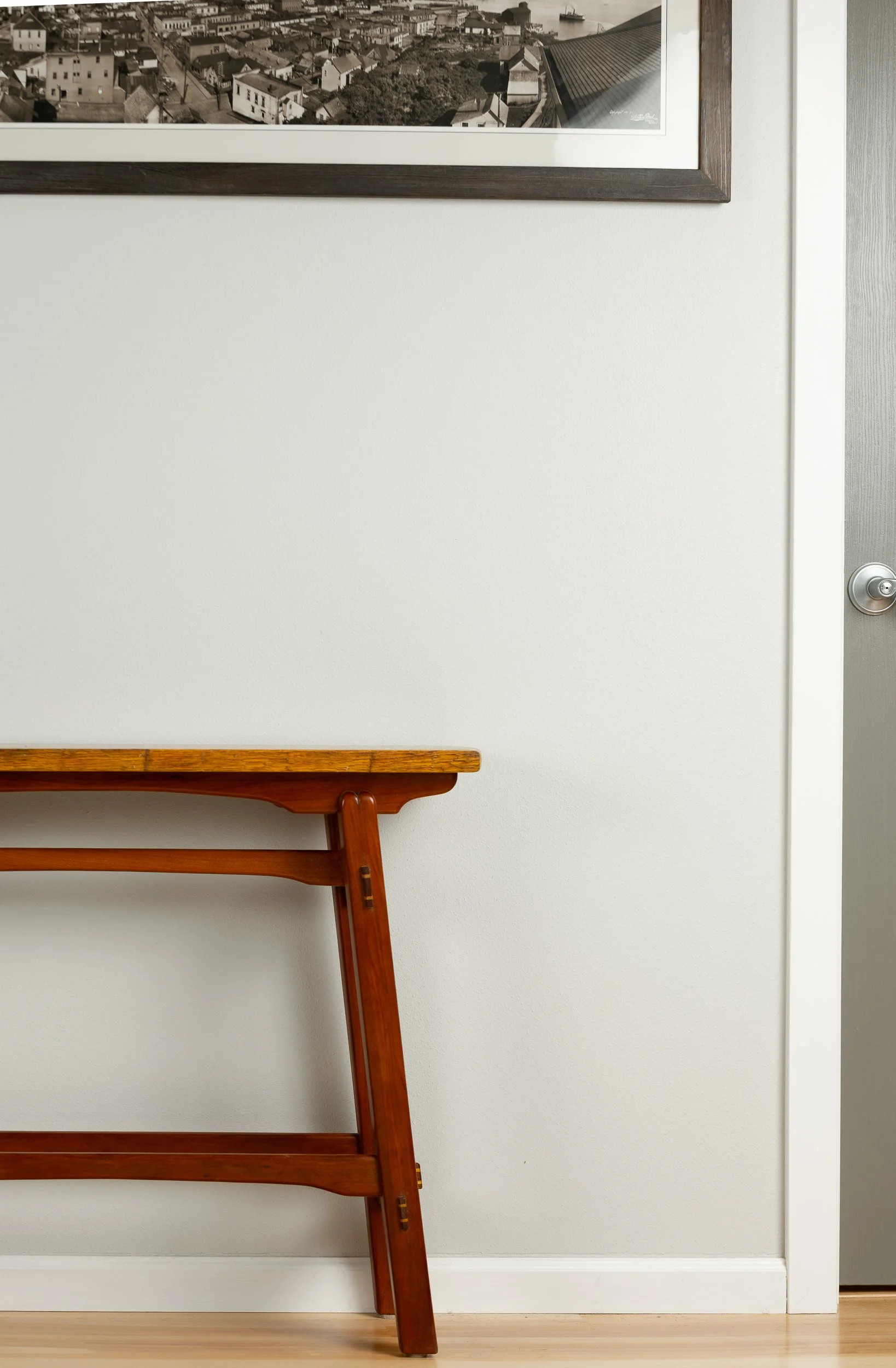 End Table | White Oak Live Edge and Teak Stand