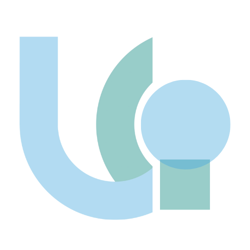 Abstract graphic with semi-circular shapes and a circle.