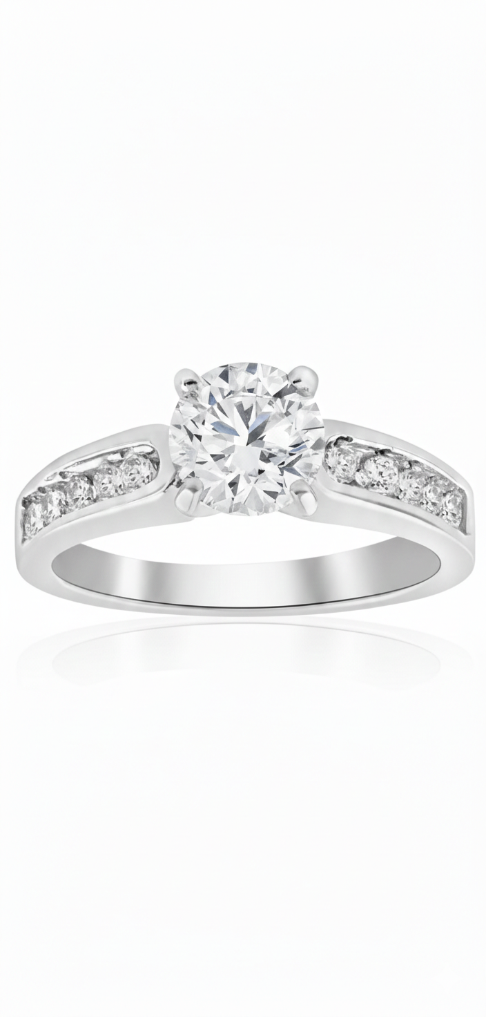 2 CT Lab Grown Diamond Solitaire Engagement Ring IGI