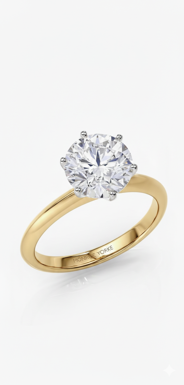 2.00 Carat Lab Grown Diamond Gold Solitaire 18ct