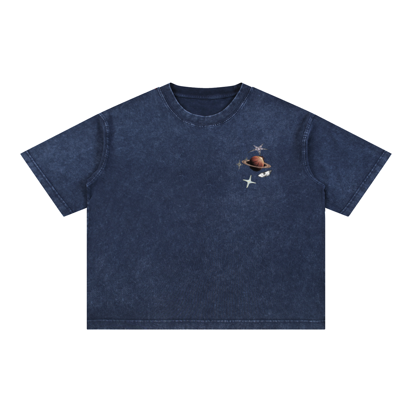 HGC Starfall Hoops Saturn Mineral Wash Tee
