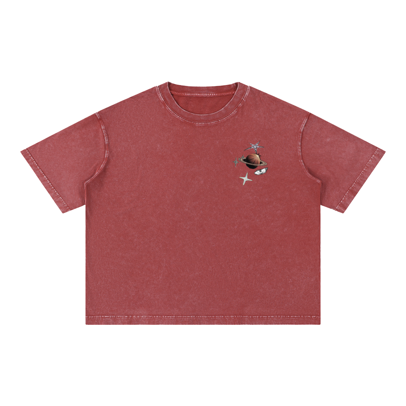 HGC Starfall Hoops Saturn Mineral Wash Tee