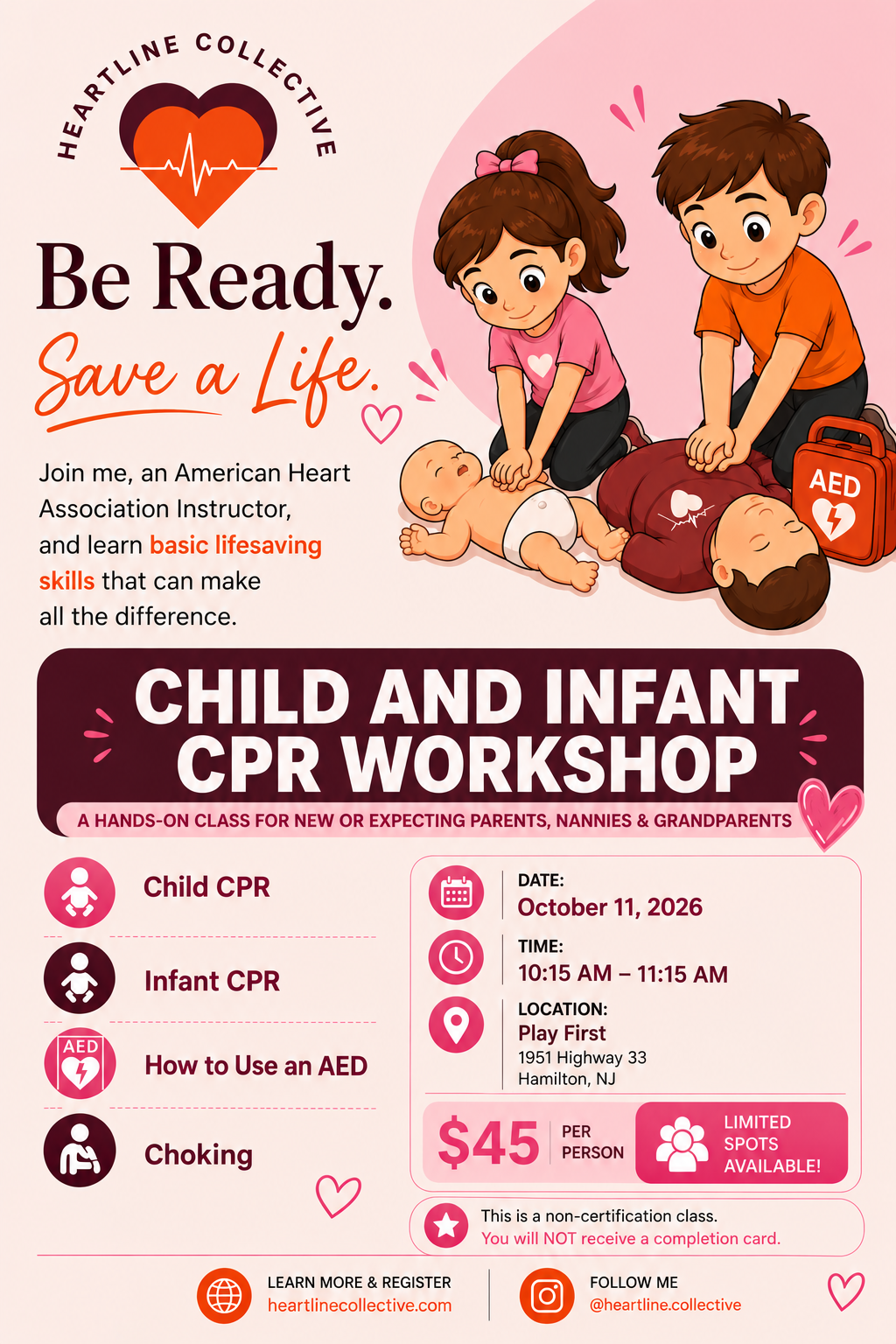 Child & Infant CPR Workshop - Hamilton, NJ