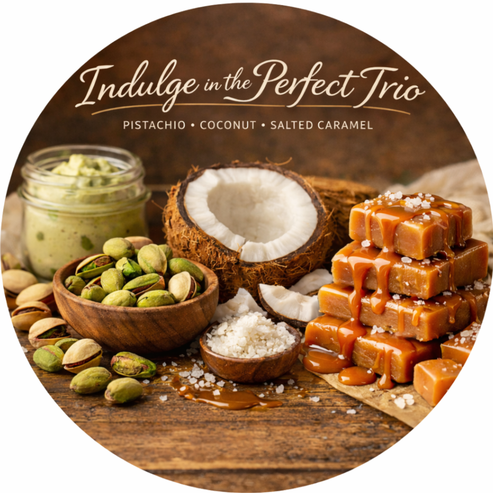 Pistachio, Coconut & Salted Caramel