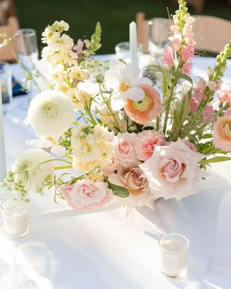 Table Centrepieces (not designed by us just inspo)