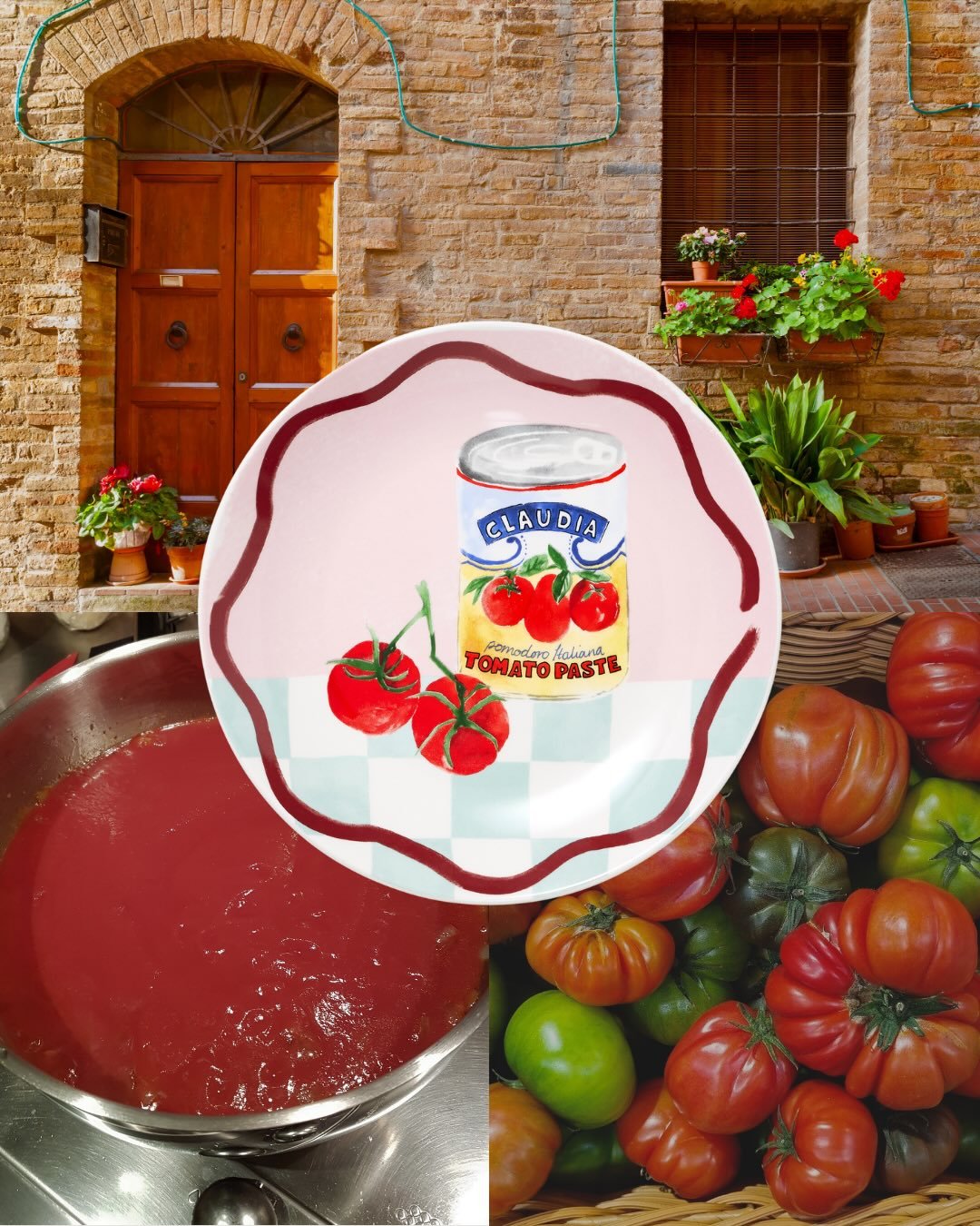 It&rsquo;s the vibe, the hint of Italy at home. 
SWIPE ➡️ What is your favourite side plate vibe? 

1. Tomato Passata 🍅 
2. Extra Virgin Olive Oil 🫒 
3. Pasta Penne 🍝 
4. Basil Pesto 🥬