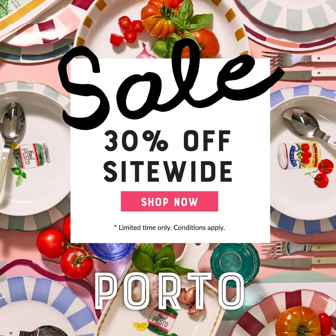 SALE ON NOW: Your homewares refresh starts now ✨

For a limited time, enjoy 30% OFF sitewide. The pieces you&rsquo;ve been eyeing are waiting for you in the cart 🛒