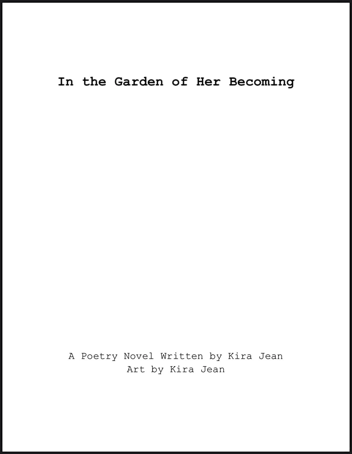 My Debut Poetry Book