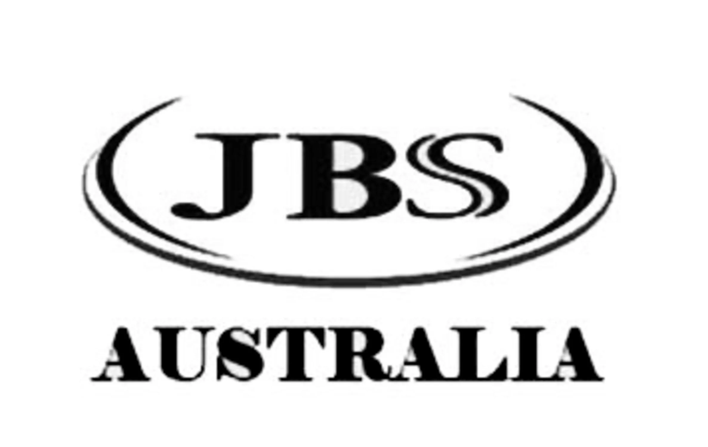 Black and white logo with the text "JBS" inside an oval and "AUSTRALIA" below it.