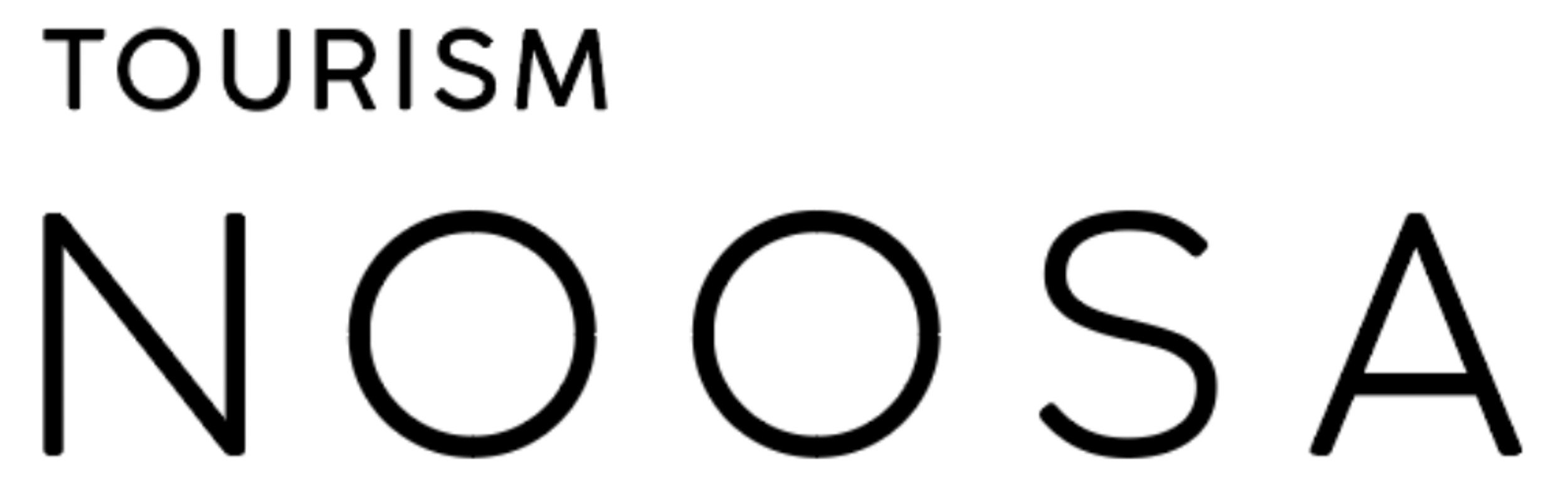 Text graphic with the words 'TOURISM NOOSA' in black font.