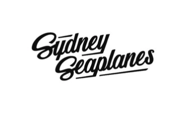 Sydney Seaplanes logo in black text with a handwritten style