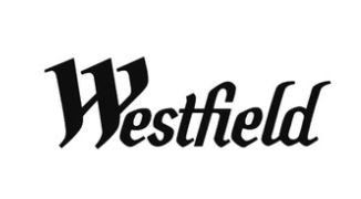 Westfield logo in black text with stylized font