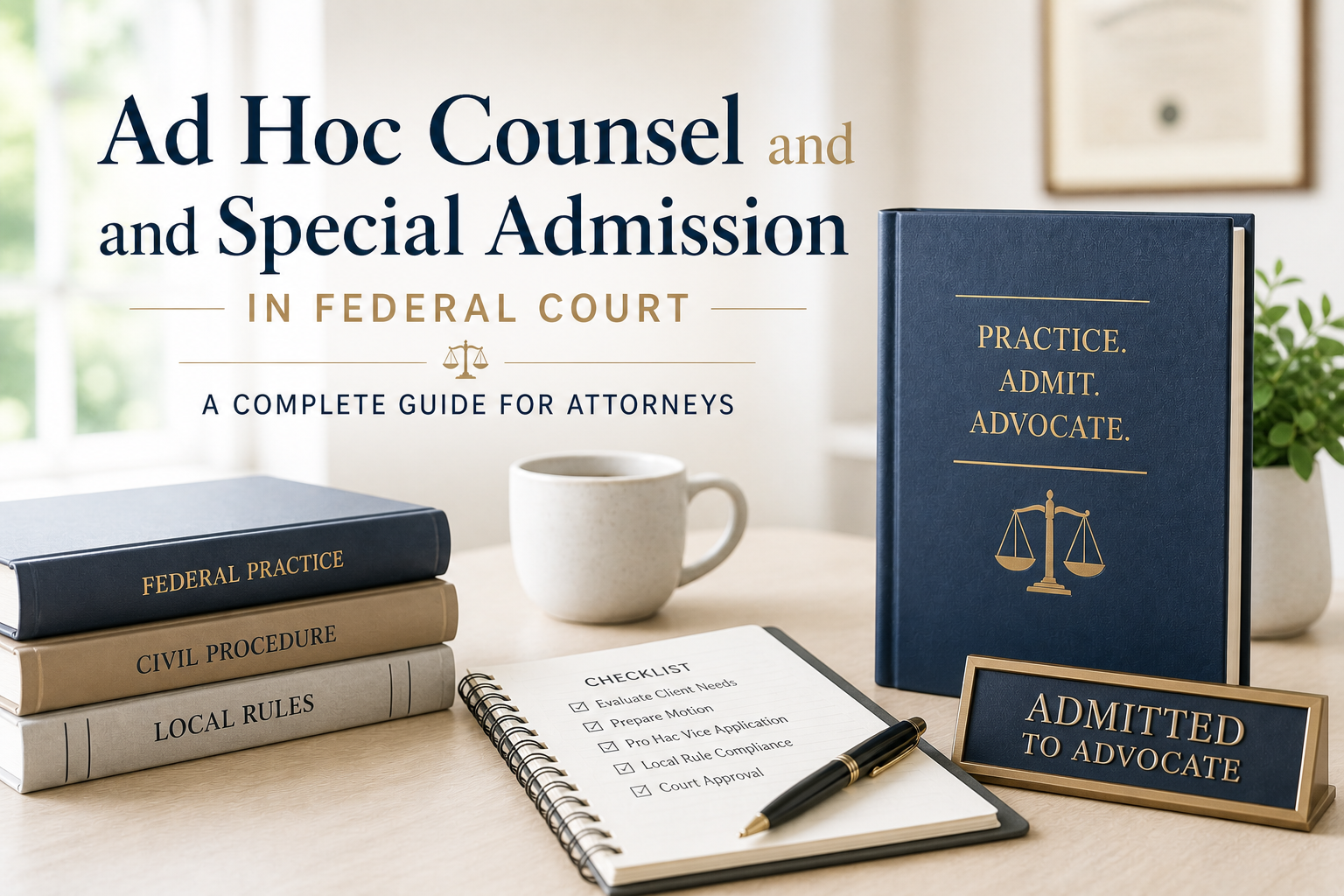 Ad Hoc Counsel and Special Admission in Federal Court: A Complete Guide for Attorneys