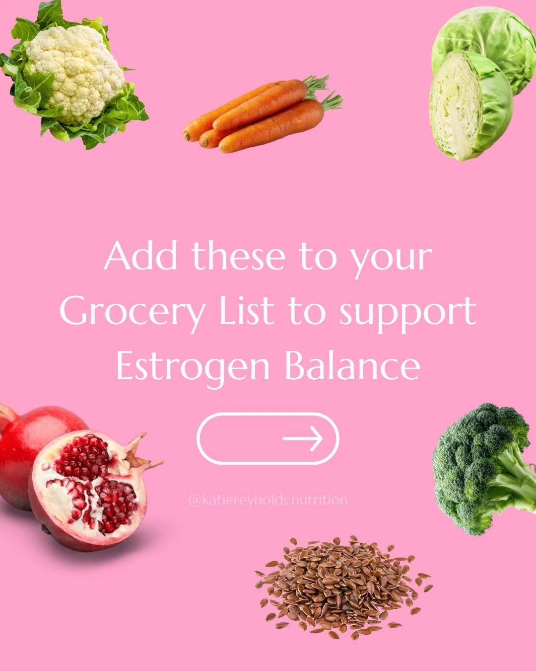 Wanting to support your hormones? 💖

Add some of these foods to your next grocery shop to help support healthy estrogen balance.

If you&rsquo;re struggling with hormonal symptoms and want personalised support, book a free discovery call to see how 