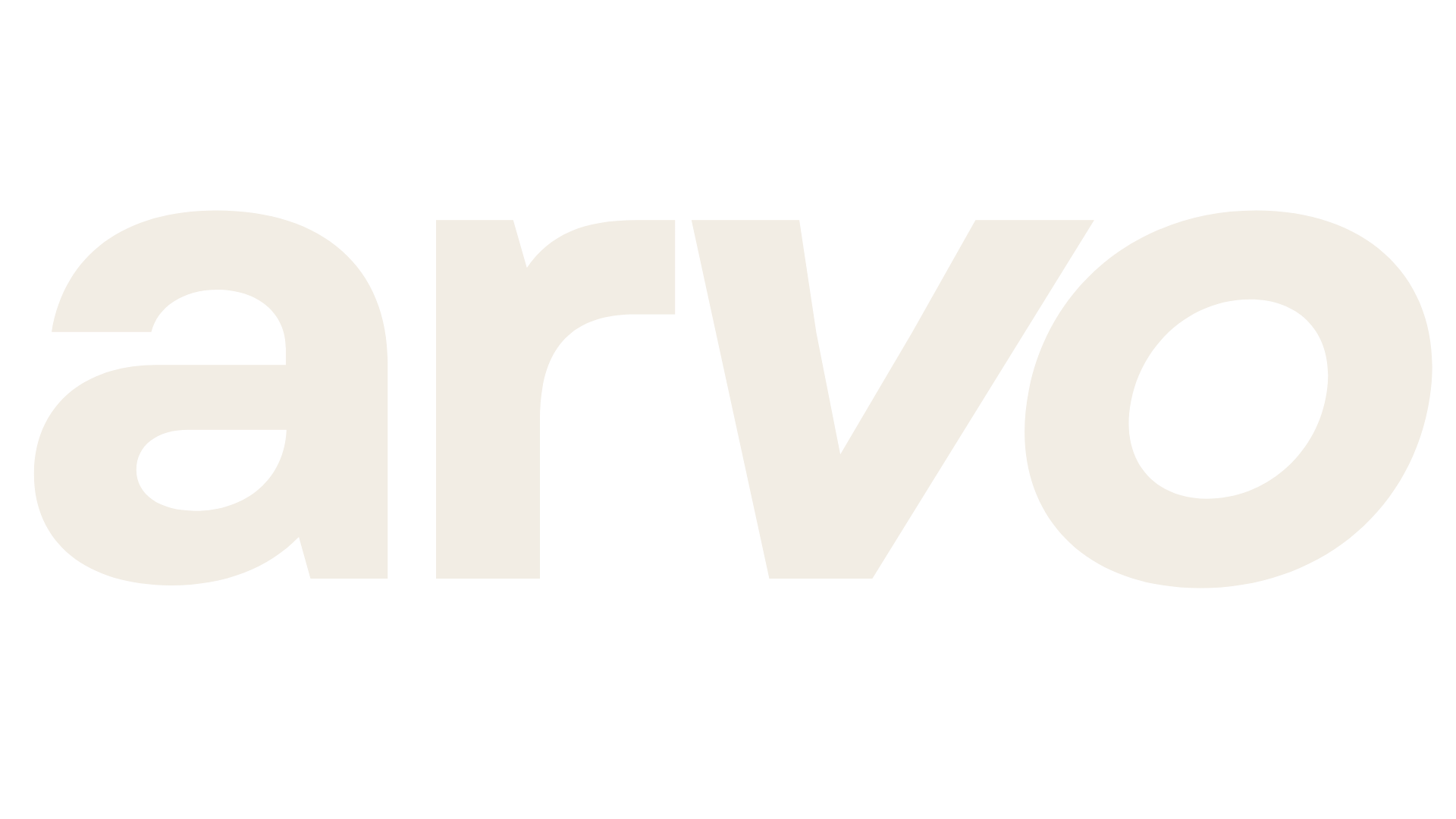 A logo with the word 'arvo' in bold, lowercase, cream-colored letters on a black background.