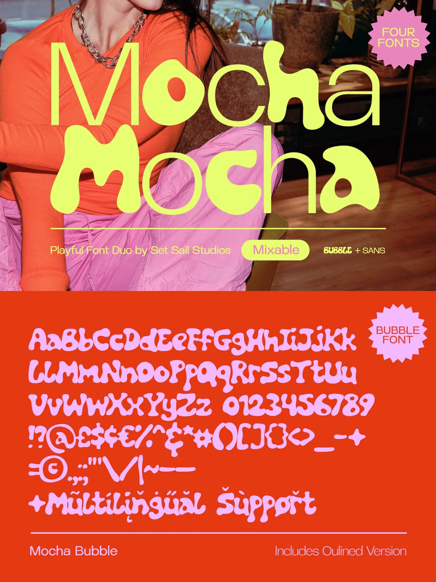 mocha bubble font 