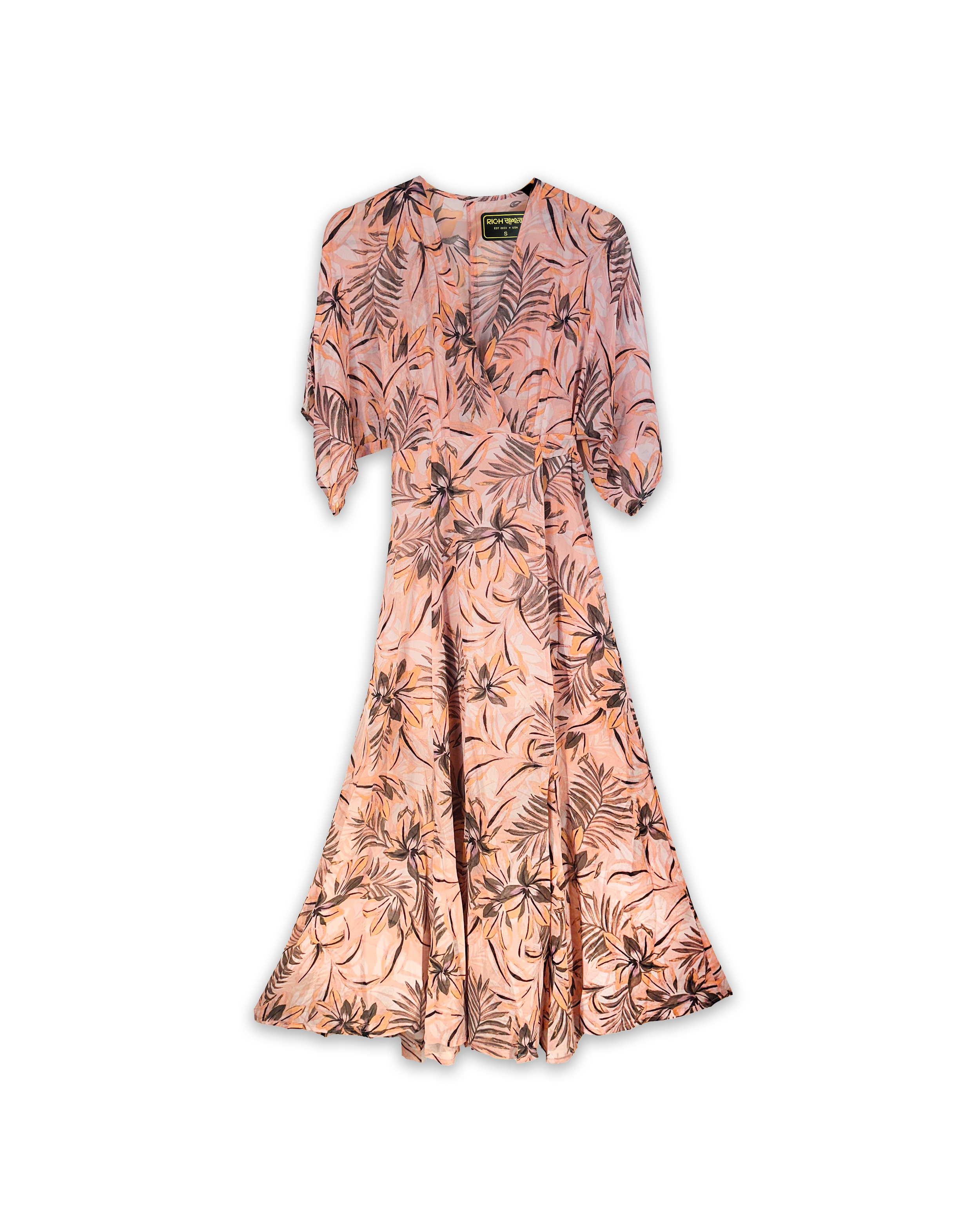 RIC.H APPEAR® FLORAL PATTERN LONG MIDI DRESS