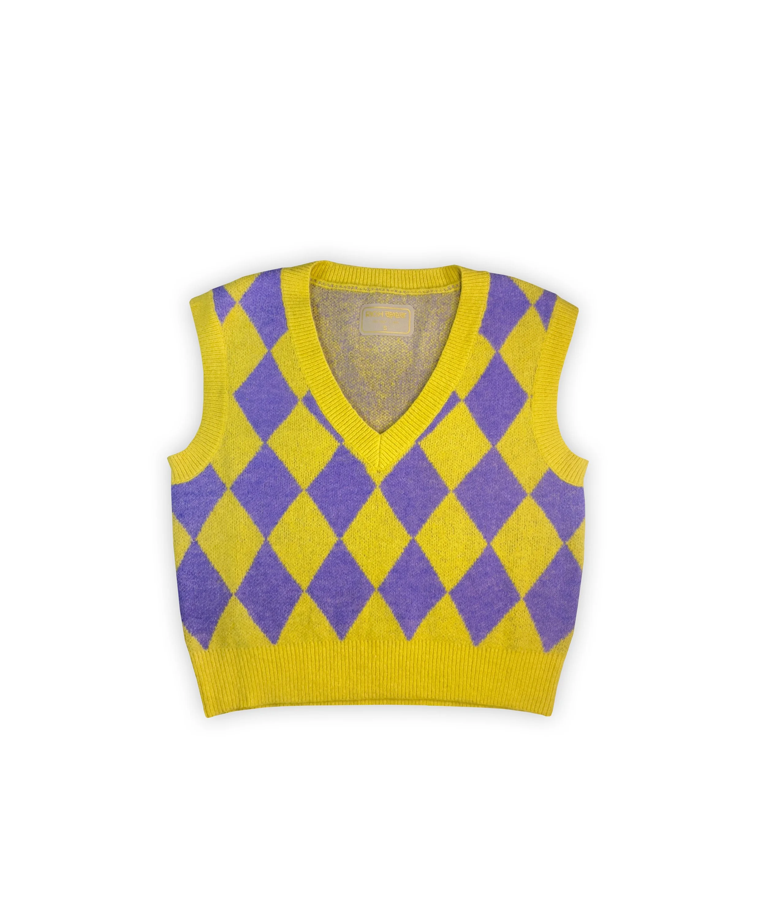 RIC.H APPEAR® SWEATER/VEST IN YELLOW & PURPLE