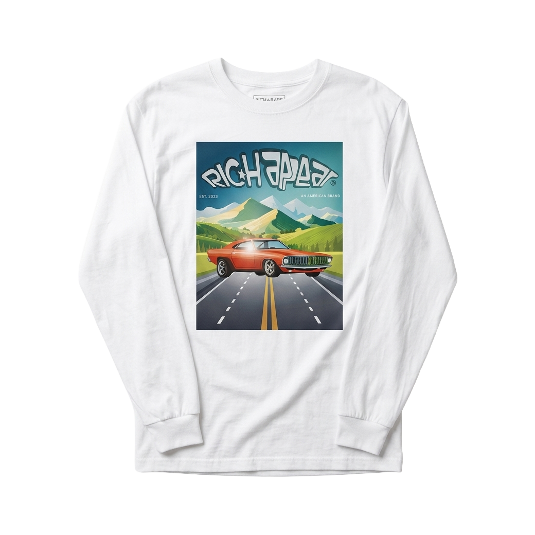 RA HEAVYWEIGHT OVERSIZED LONG SLEEVE TEE CALI VIBE L