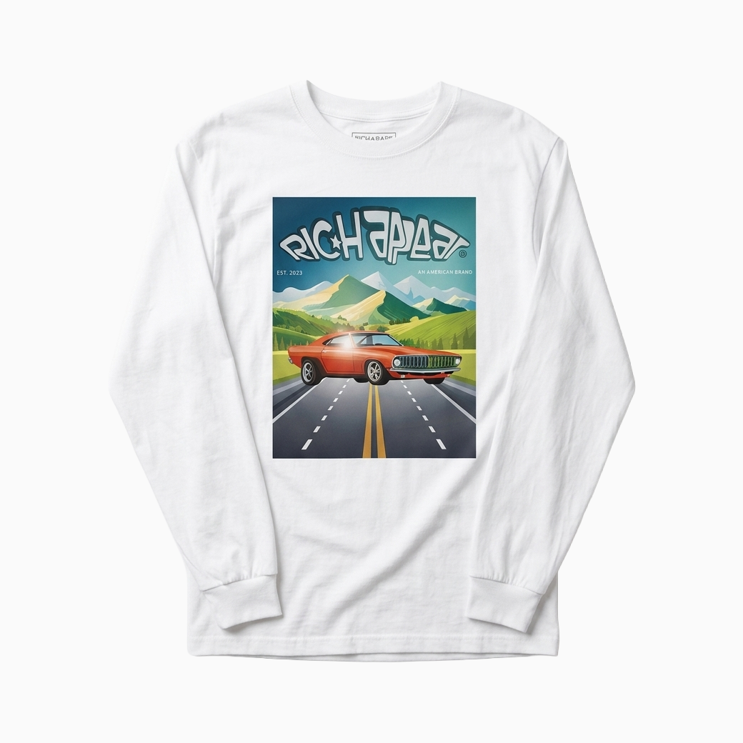 RA HEAVYWEIGHT OVERSIZED LONG SLEEVE TEE CALI VIBE L