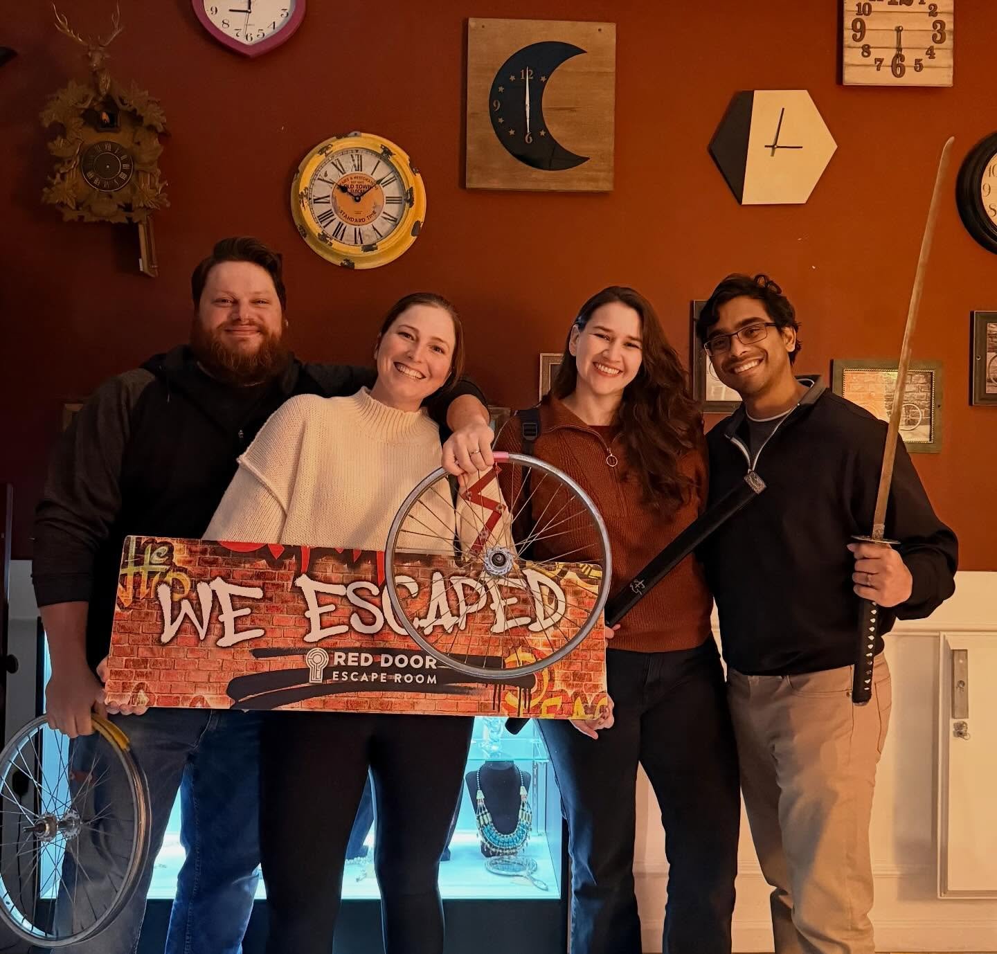 Visited these wonderful friends in Oklahoma City this past weekend! Here we are having escaped not one, but two escape rooms @reddoorescape 
So wonderful seeing you @rgriffin0504!!!