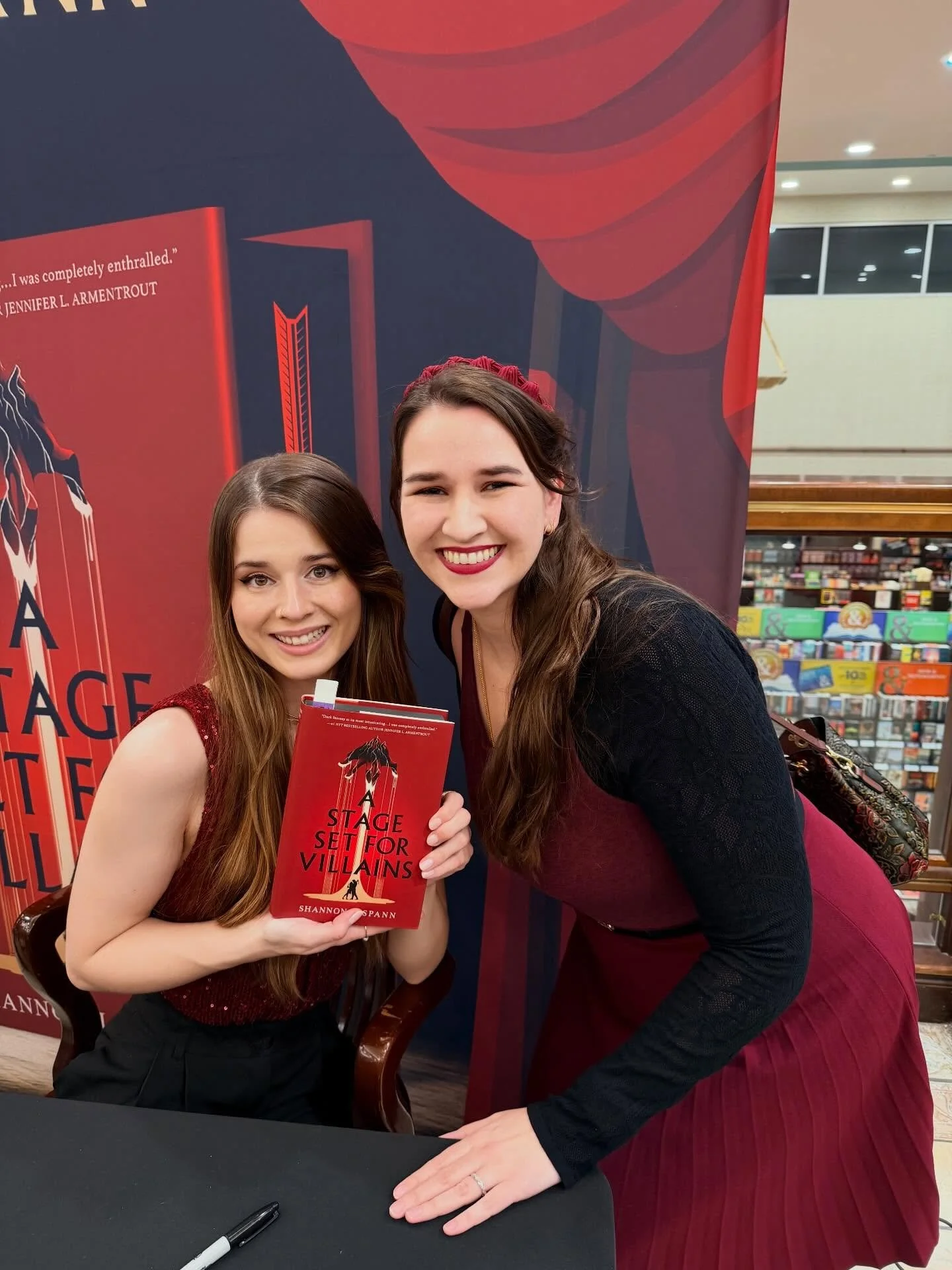 Went to @shannonjspann&rsquo;s launch event @bnarboretum tonight with @andy.c.orange!!! I&rsquo;ve been such a fan of hers for years and I&rsquo;m so excited for her debut, A STAGE SET FOR VILLAINS! Congratulations Shannon!