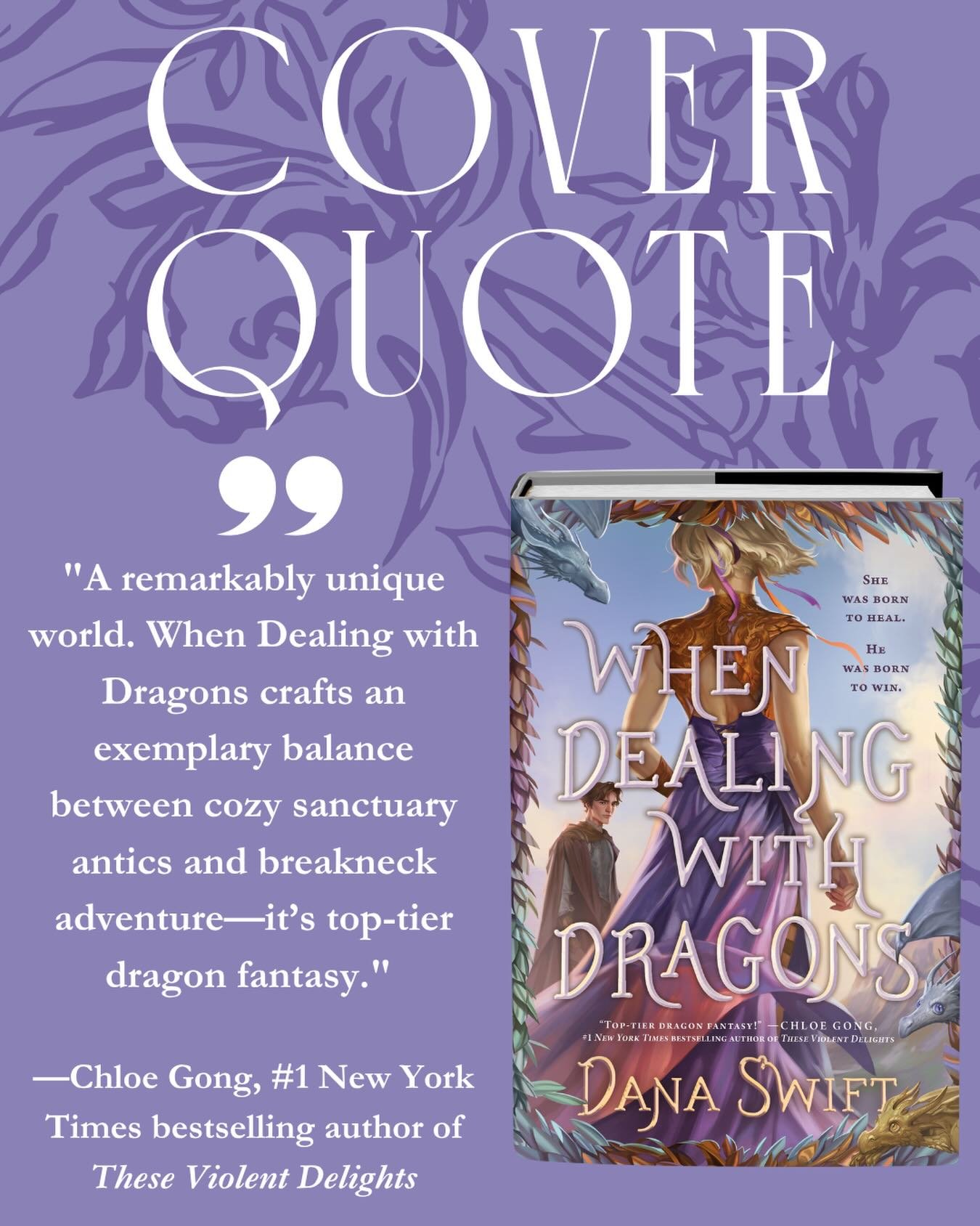 The updated cover has populated to all online sites so I thought I&rsquo;d share it and the blurb now on the final cover!!! 

The amazing @thechloegong was kind enough to blurb my new book and I&rsquo;m forever grateful! Top-tier dragon fantasy? I me
