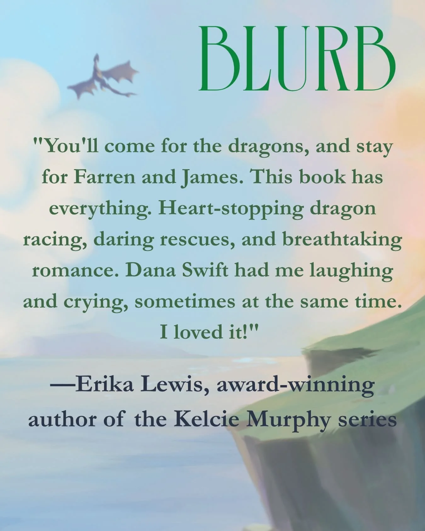 Introducing this extraordinary blurb from @erikaelylewis!!! Erika and I bonded over our love of dragons at @yabythebay when we both attended in its inaugural year! And I was able to tell her about this story I was editing and hoping to sell! And I&rs