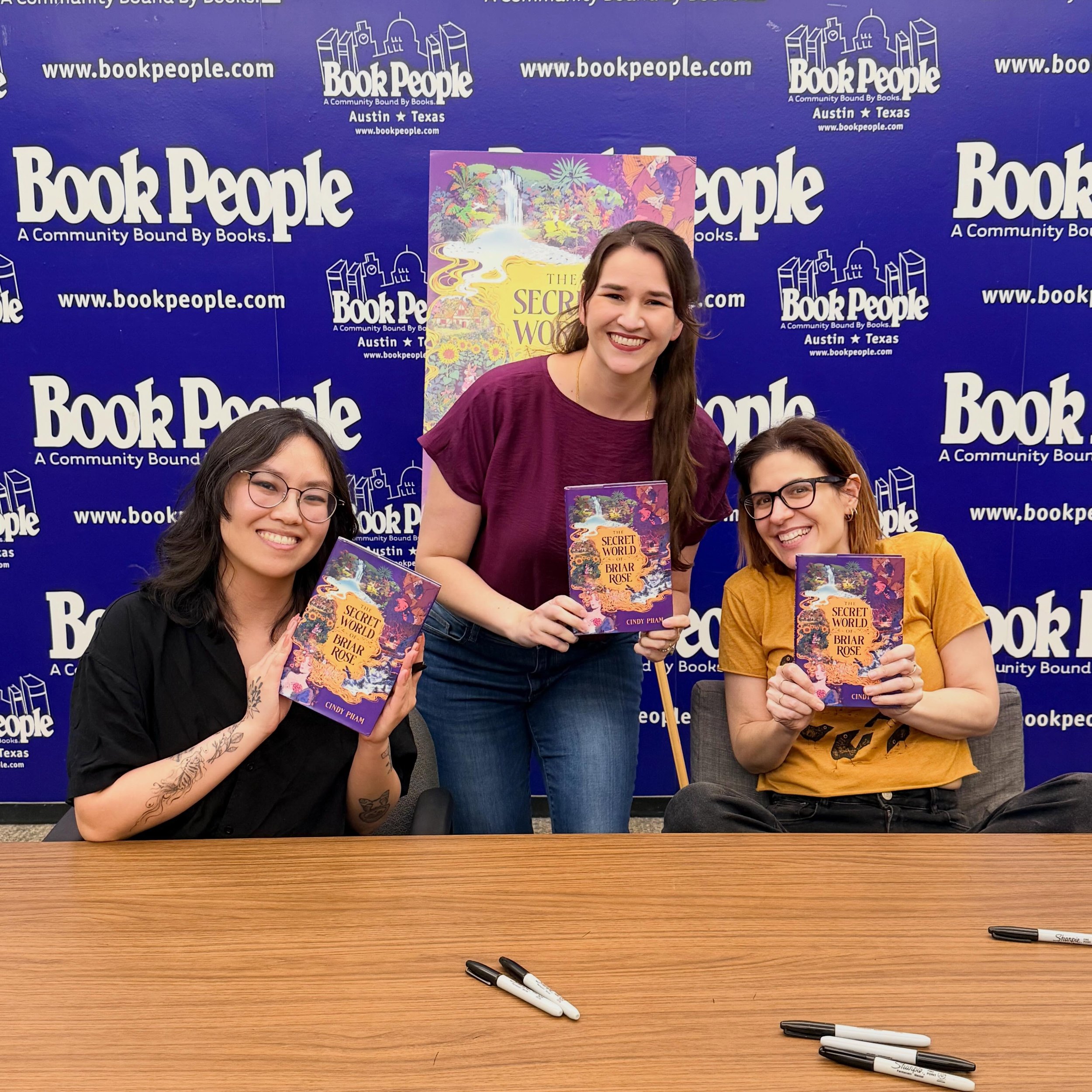 @readwithcindy knows my name and I&rsquo;m unwell with this knowledge!!! 

Went to Cindy&rsquo;s launch event of THE SECRET WORLD OF BRIAR ROSE @bookpeople in convo with @alihazelwood and it was simply amazing! Such a wonderful event! And this book i