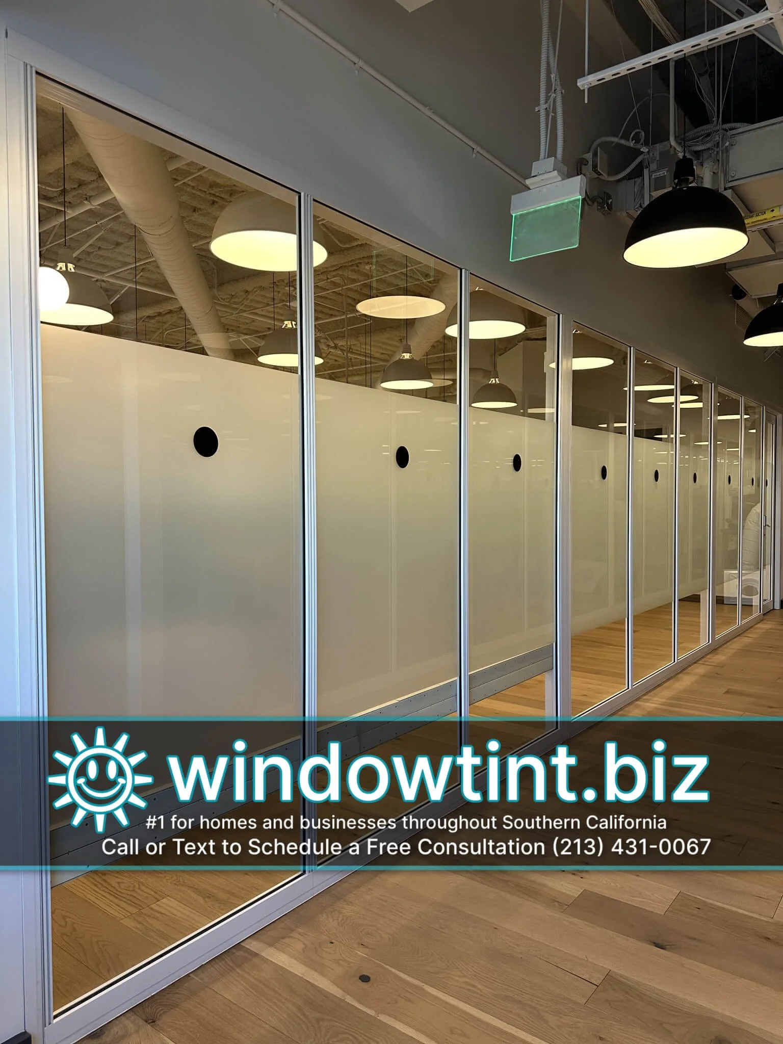 custom band combination of frosted and clear glass.