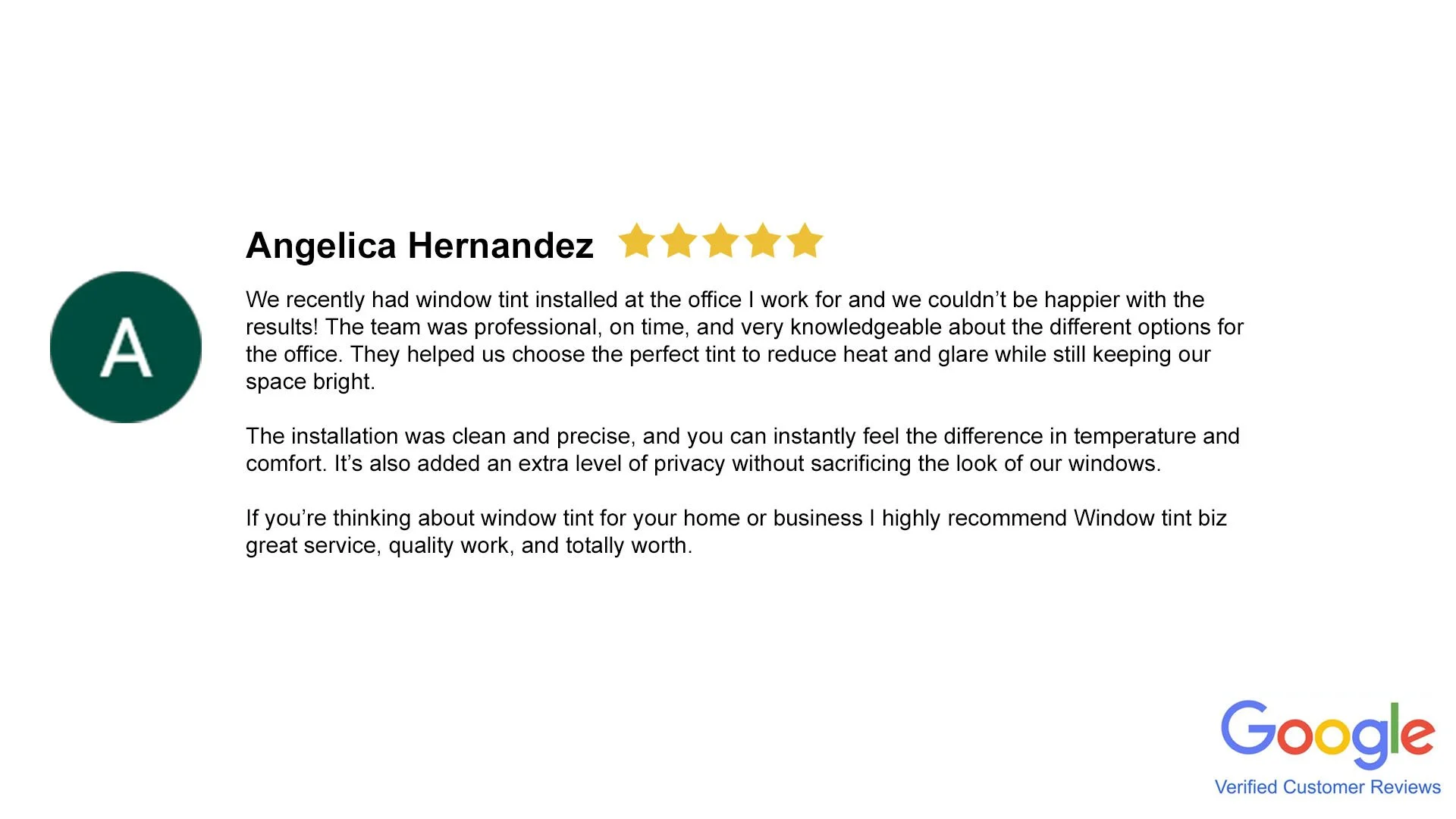 Office Window Tinting Review in Temecula CA – Reduced Heat and Glare Without Dark Windows