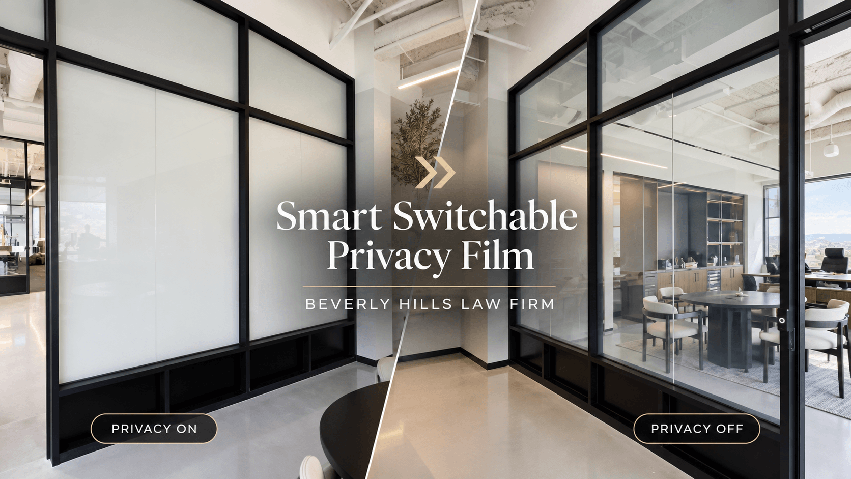 Smart Switchable Privacy Film Installation for a Beverly Hills Law Firm