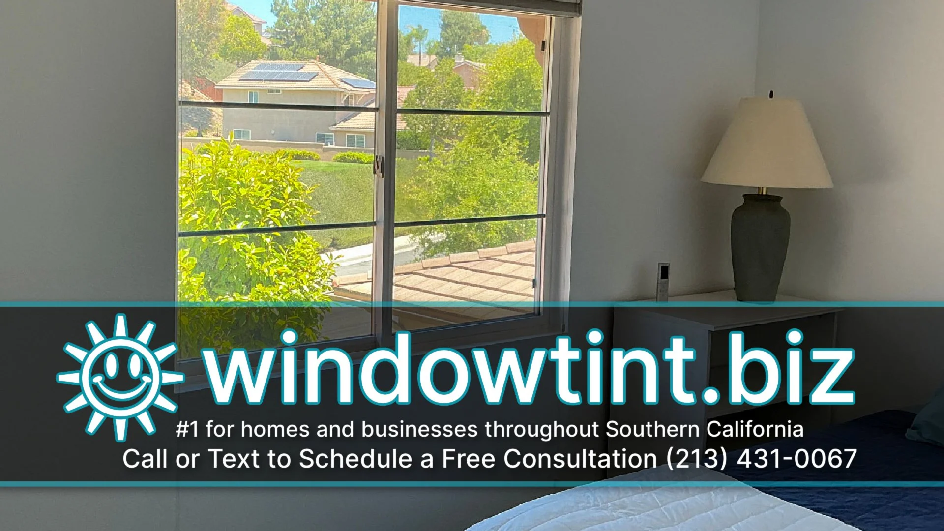 Clear heat rejection window film installed on bedroom windows at a Temecula home in zip code 92591.