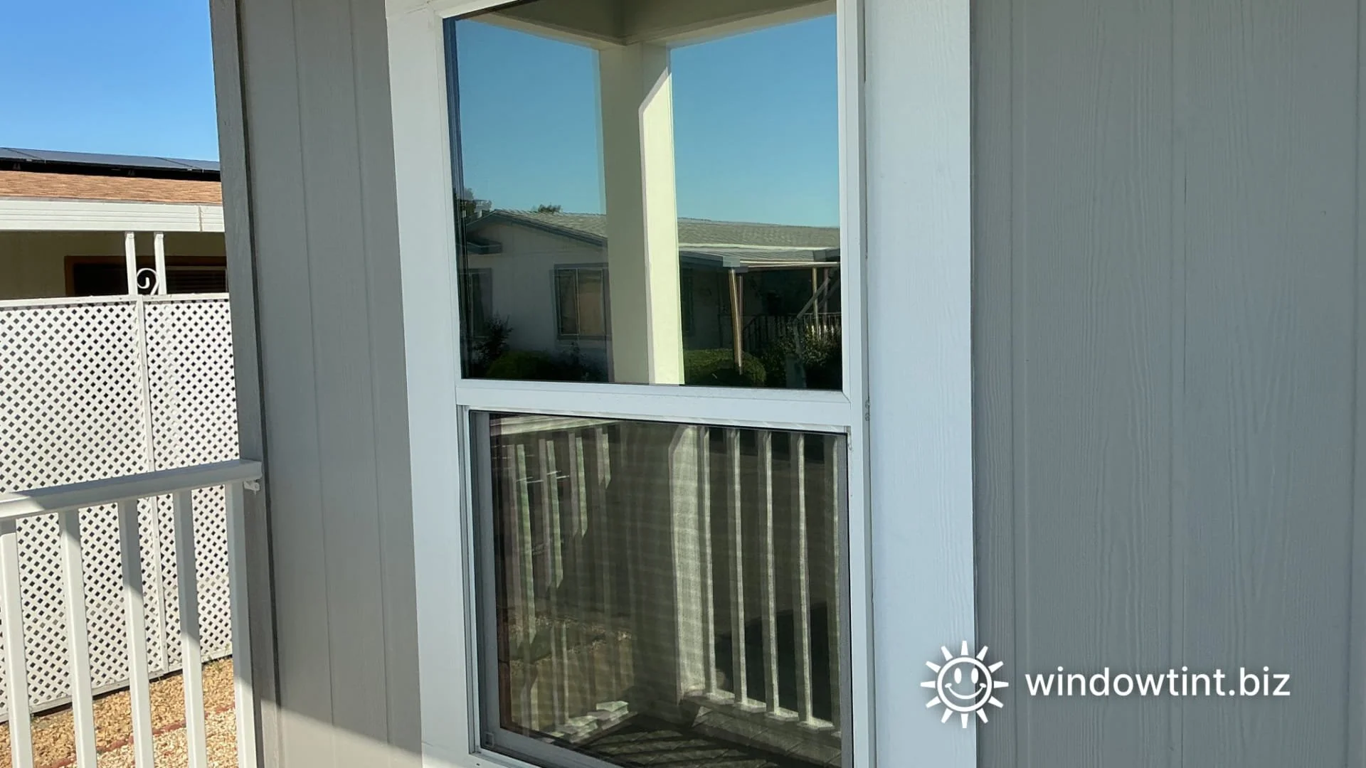 home window film installation Hemet CA residential project for heat reduction and privacy