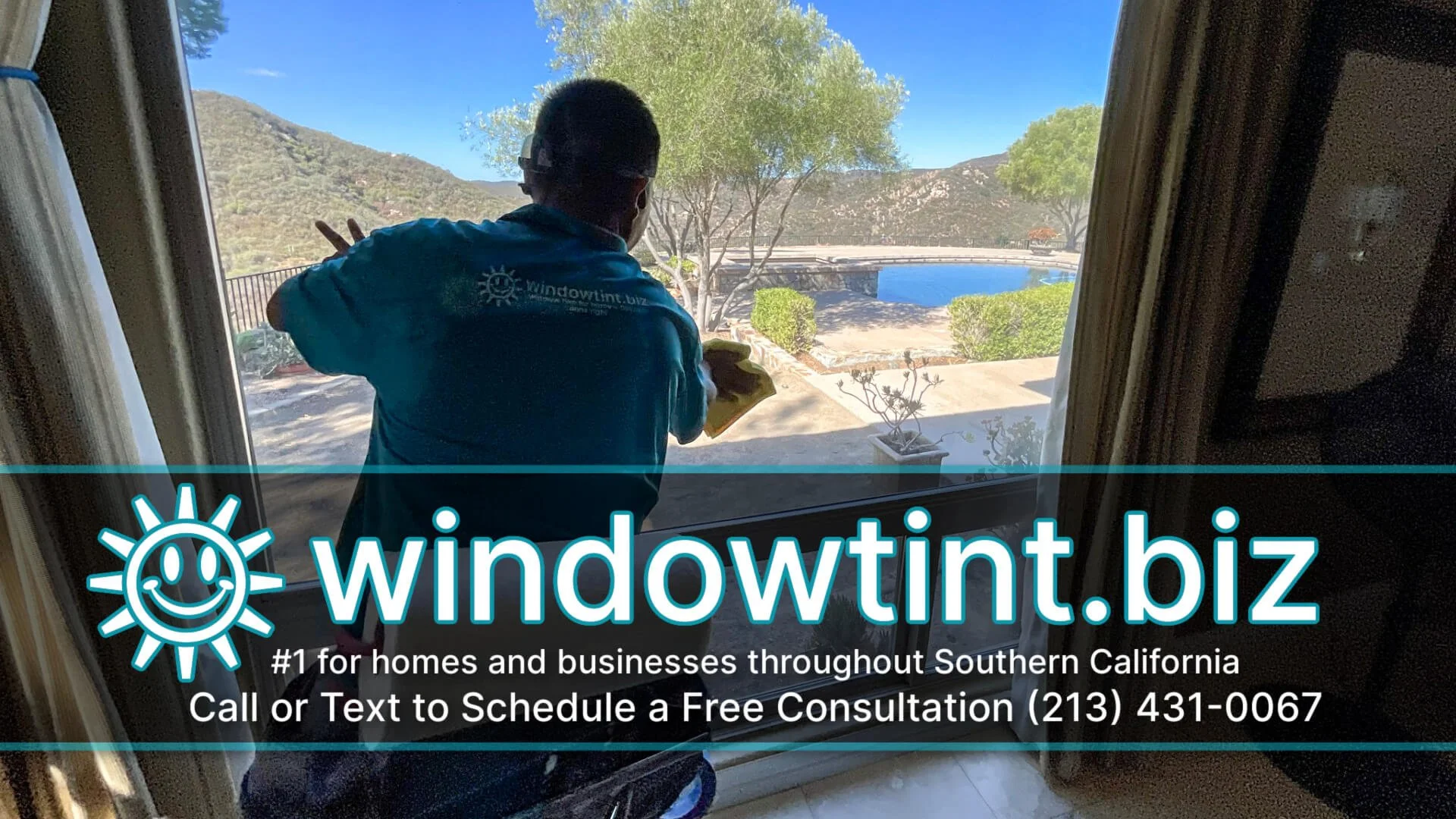 installer preparing windows to install new film