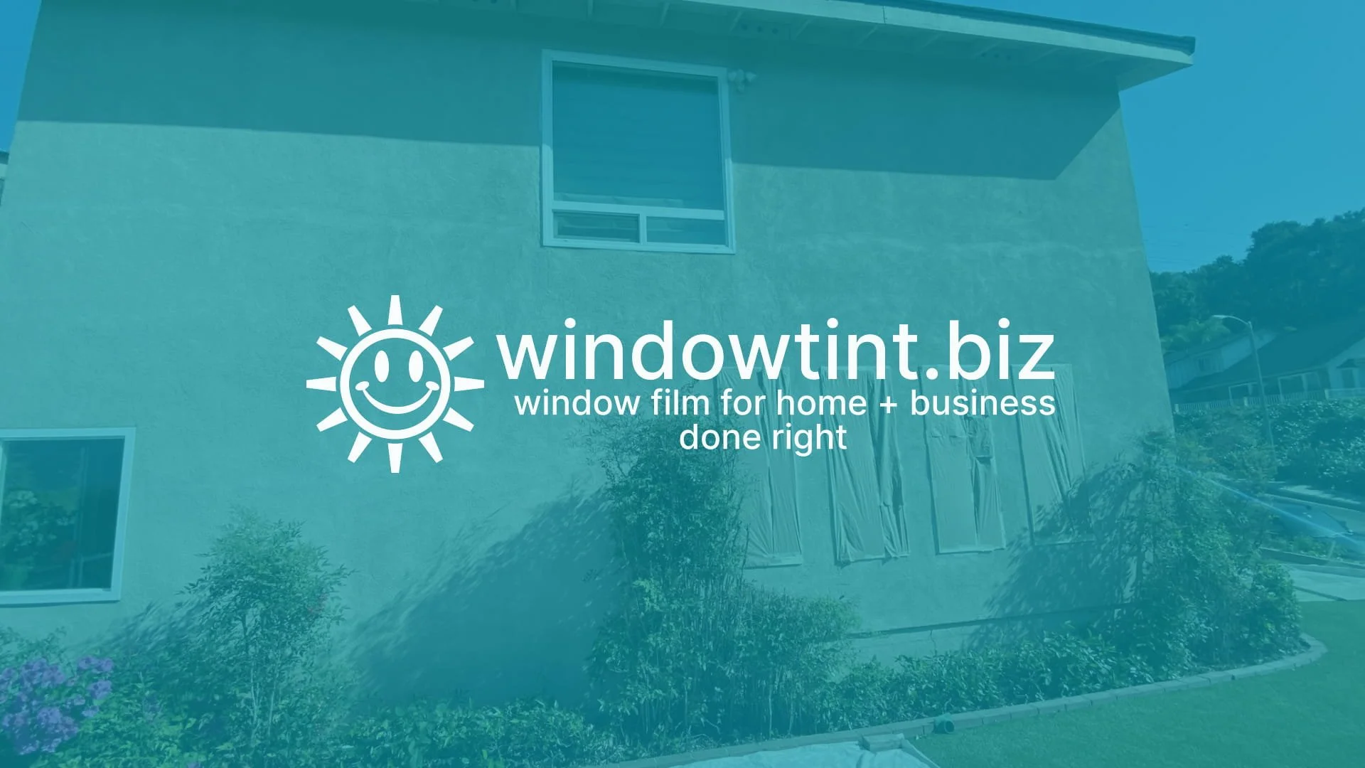 Exterior window film installed on a Temecula CA home to reduce window reflection causing artificial turf melting in the backyard