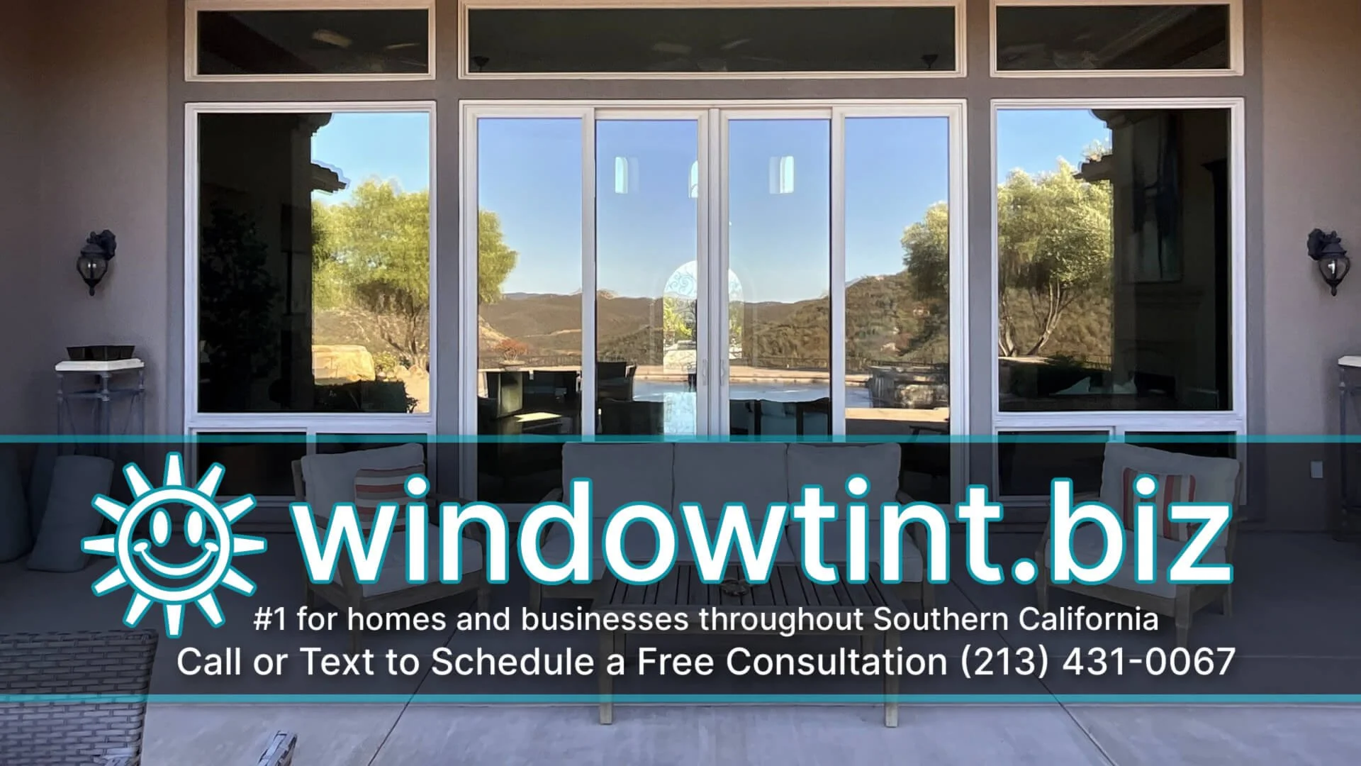 exterior view after installing window film