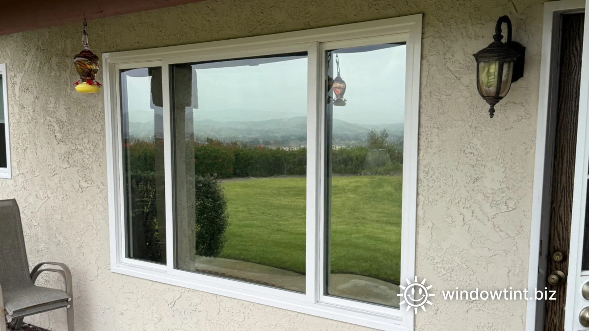Residential window film on Oceanside home windows to reduce afternoon sun and improve comfort.