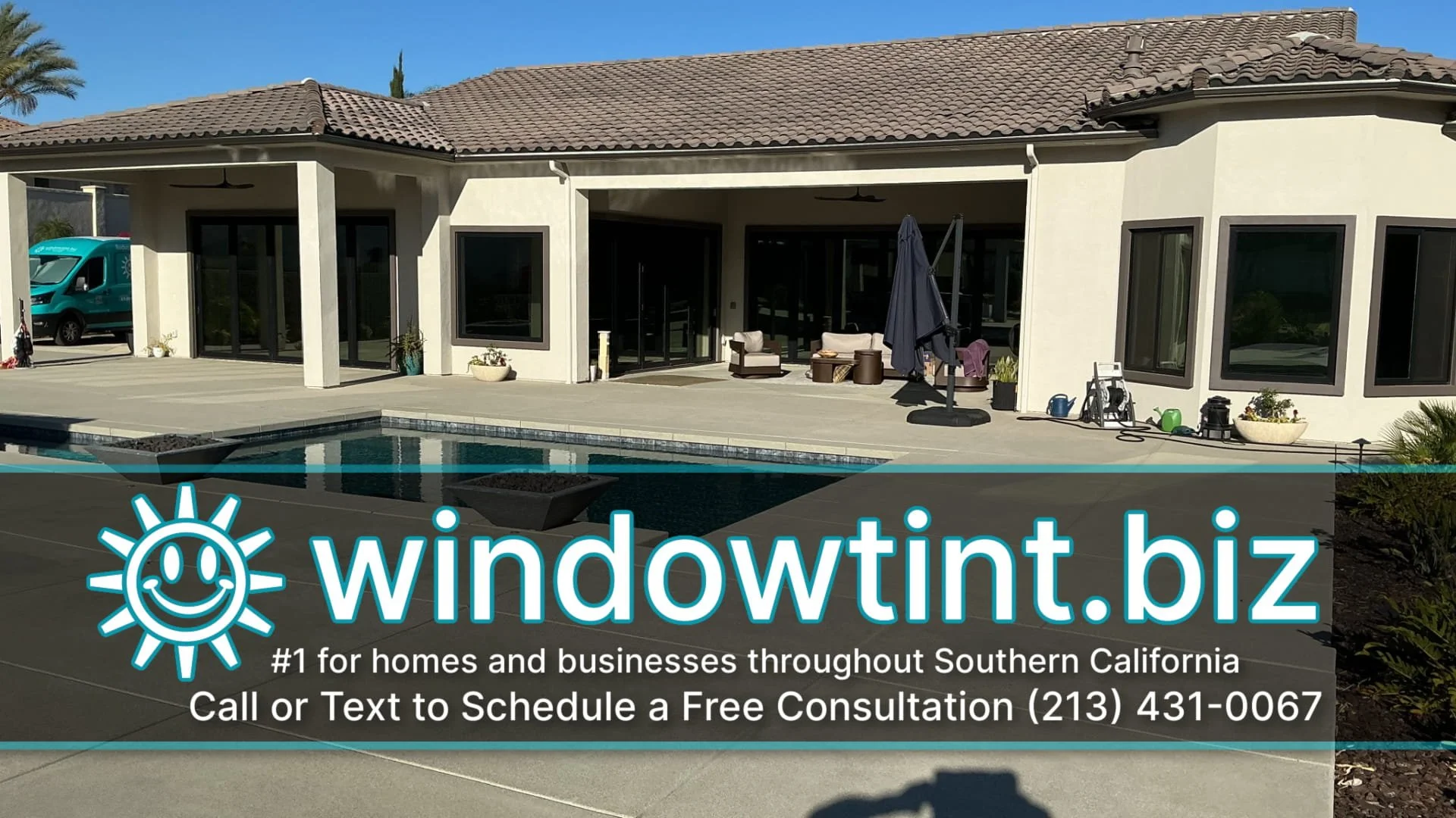 Privacy window tint for home windows in Riverside CA on exterior residential glass