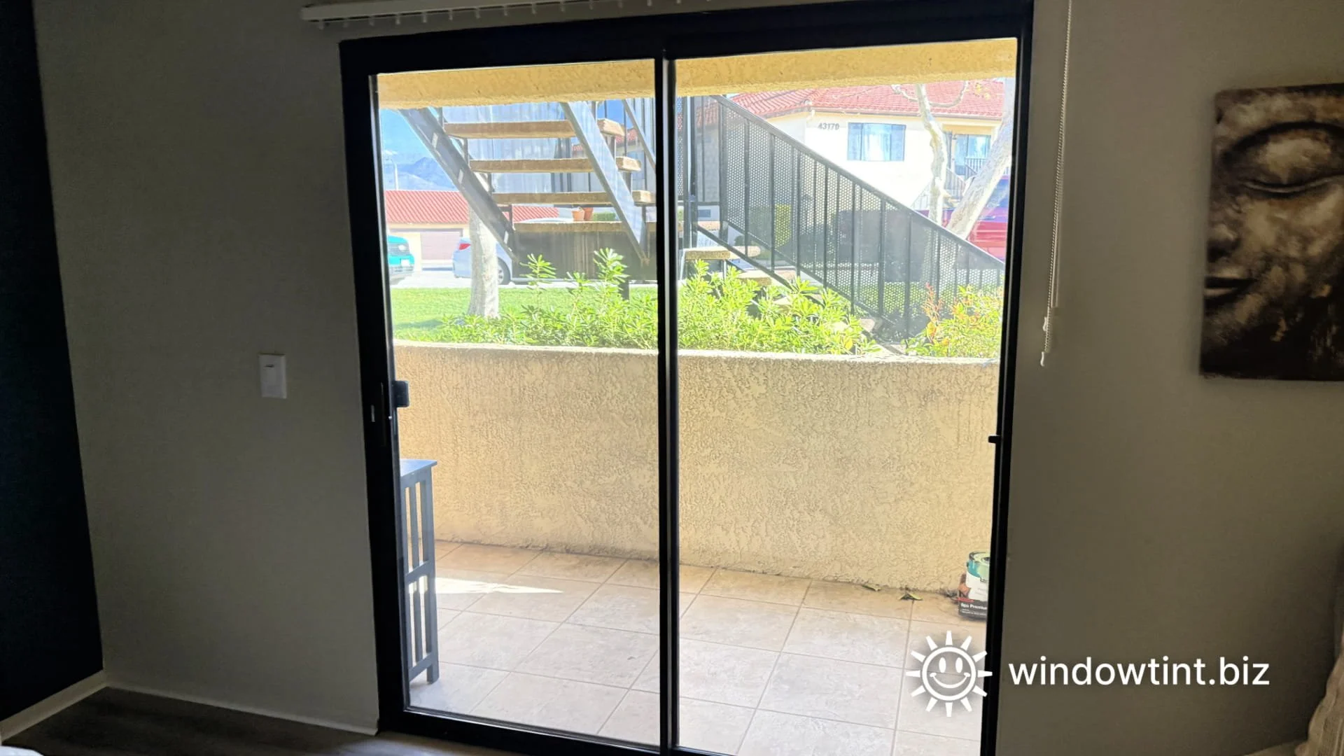 balcony sliding door window tint Hemet CA privacy window film