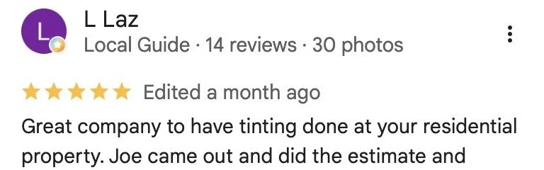 Google review by L Laz, rated five stars. Exact excerpt is provided below.