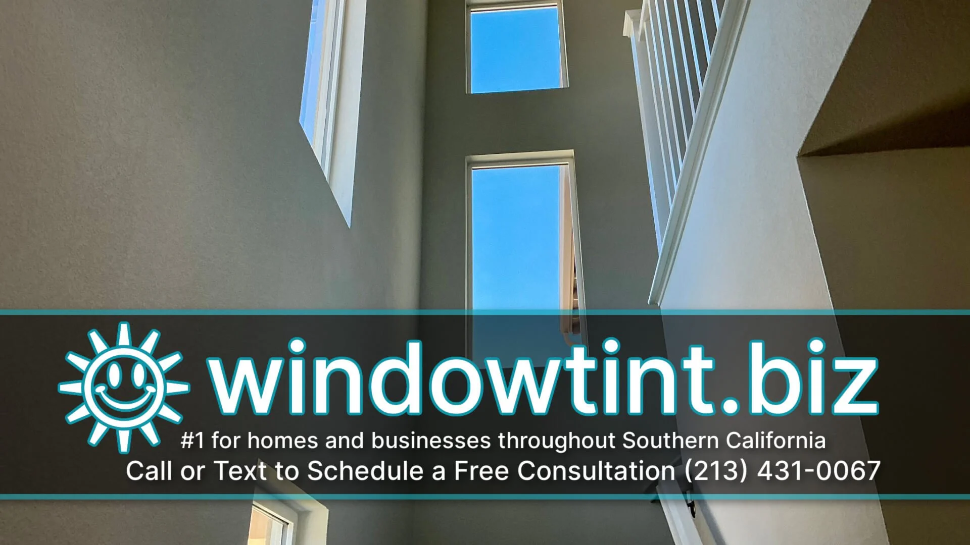Interior view through tinted windows after residential window film installation in Temecula