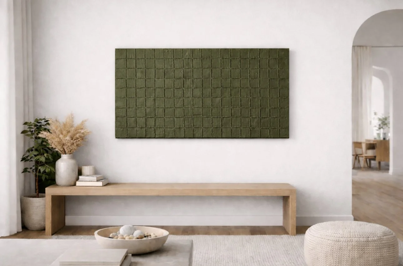 White 3D Wall Art Minimalist Textured Canvas