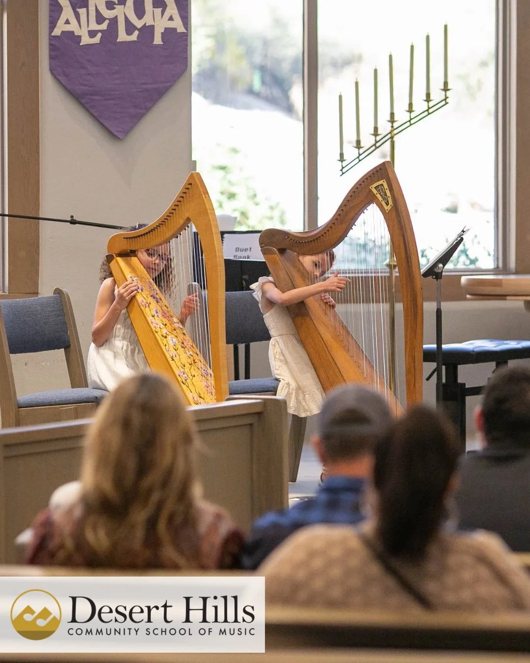 Sisters performing a harp duet at the DHCSM Spring Student Recital! Didn&rsquo;t know we offered harp lessons? Teaching artist Jocelyn Obermeyer has spots opening up in the Fall for new harp students. If you love the beautiful sound of the harp, it i