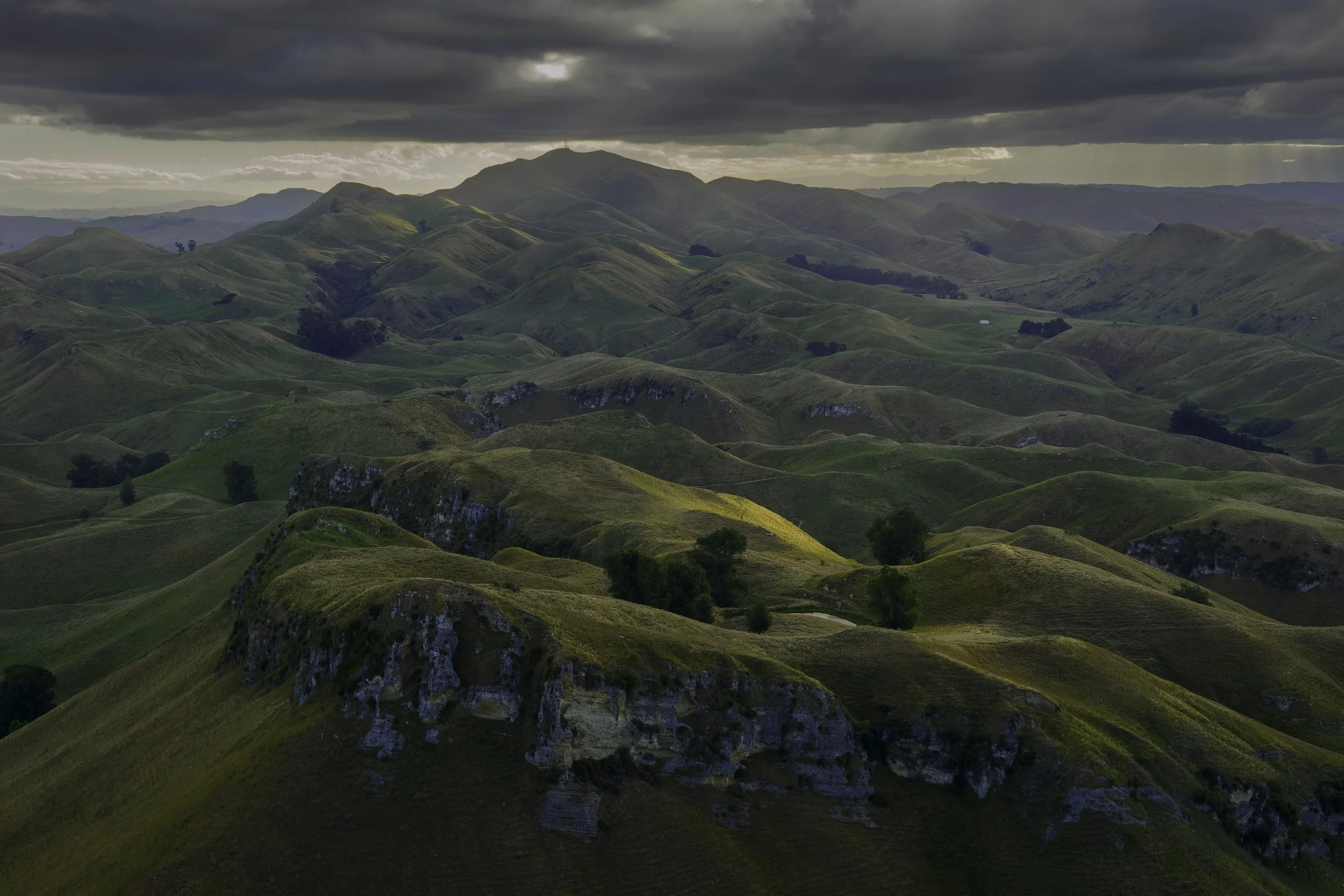 Hills in Passing Light