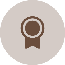 Solid brown circular object